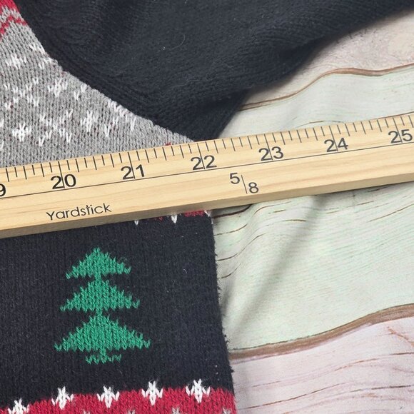 Santa Claws Ugly Christmas Sweater XL Cat Design Red Black Green - Picture 6 of 7